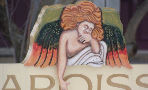 Ange sculpt glise de Bromont