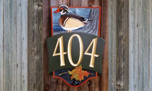 Enseigne rsidentielle canard branchu